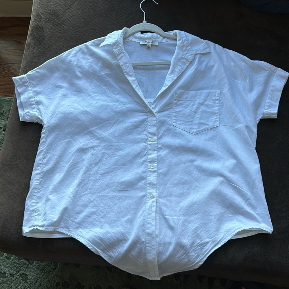 Madewell Short-Sleeve Tie-Front Shirt - Picture 3 of 6